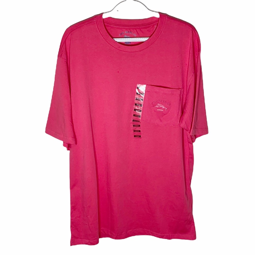 Joe Marlin unwind Crewneck embroidered pocket tee size L